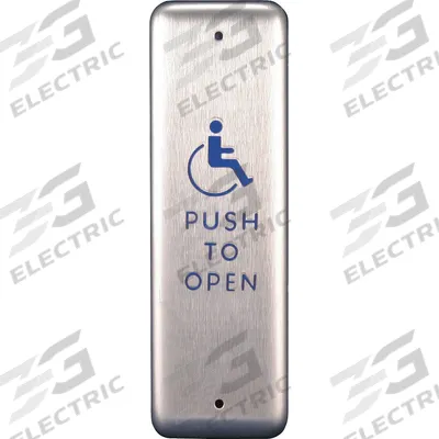 BEST Exit Push Button: Gray, Gray - Push-to-Exit Buttons