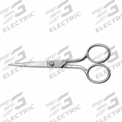 CLAUSS Scissors: Ambidextrous, 5 in Overall Lg, Straight, Steel, Pointed - All-Metal Scissors