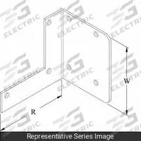 HAMMOND MANUFACTURING Wireway Bracket Hanger: 4 in Wd, 4 in Ht, 6 1/8 in Lg, 5 15/16 in Ht (MPN 1487CL2SS). Key specifications — Brand: HAMMOND MANUFACTURING; Material: Stainless Steel.