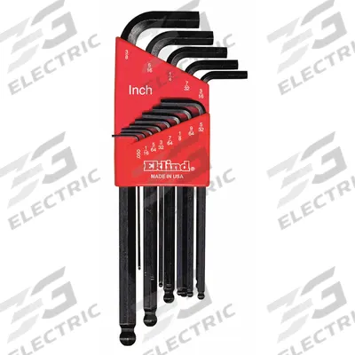 EKLIND Hex Key Set: 11 - 15 Pieces, Ball-Hex-L Long, L, SAE, Single Ball End, Long - L-Shaped Hex Key Sets
