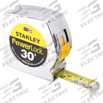 STANLEY Tape Measure: Nonmagnetic Single Hook Tip, 30 ft, Chromed Plastic - Standard (Inch) Tape Measures