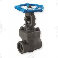 SHARPE Gate Valve: 2 in, Forged Steel, Rising, Socket x Socket, 1,975 psi CWP, Wheel, Solid Wedge (MPN 4371003520). Key specifications — Wedge Material: 410 Stainless Steel; Brand: SHARPE; Bonnet Material: Forged Steel.