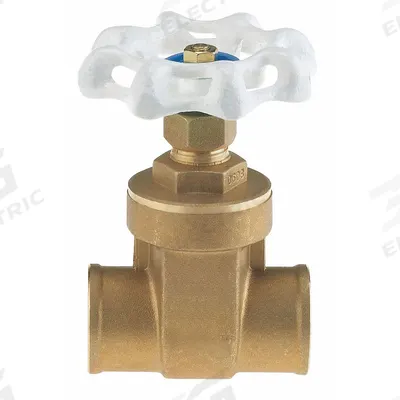 MILWAUKEE VALVE Gate Valve: 3/4 in, Brass, Non-Rising, Sweat x Sweat, 200 psi CWP - Non-Rising Stem Brass Gate Valves for Potable Water