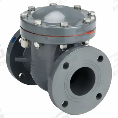 APPROVED VENDOR Swing Check Valve: Swing, Inline Valve Body, 3 in Pipe Size, Flange x Flange - PVC Inline Swing Check Valves