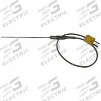DAYTON Thermocouple Probe: -325°F to 2,280°F /-200°C to 1,250°C, Type K, Rounded Tip, 6 in Probe Lg (MPN 798GE4). Key specifications — Brand: DAYTON; Cable Material: FEP Jacket with Stainless Steel Overbraid; Cable Length: 12 in; Accuracy: ±1.1 °C or ±0.04 %, Whichever is Greater; Maximum Wire Gauge: 28 AWG.