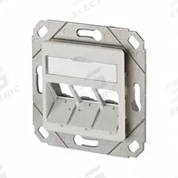 METZ CONNECT Wall Outlet: UPK, GD-Zn (Zinc Die-Cast), Individual Keystone Modules, 3 Ports (MPN 130B20D31102KE). Key specifications — Housing Material: GD-Zn (Zinc Die-Cast); Includes Connector: Unequipped; Mounting Type: UPK; Product Type: Wall Outlet; Connector Color: White; Connection Type: Individual Keystone Modules.