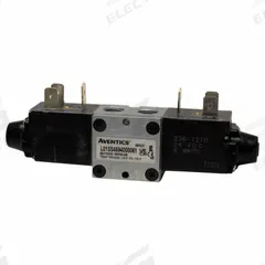 AVENTICS Solenoid Air Control Valve: Series L01, Double Solenoid, Four-Way / Three-Position, Closed (MPN L01SS6594000061). Key specifications — attr1076719: L01SS6594000061; attr1076777: Non-Locking; attr1076785: Solenoid Air Control Valve; attr1076787: Solenoid Return; attr1076800: 24V DC; attr1076739: Plug-In.