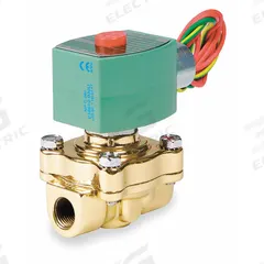 REDHAT Solenoid Valve: 2-Way, Normally Closed, 3/4 in Pipe Size, 110V AC/120V AC, Watertight (MPN 8222G003). Key specifications — Coil Enclosure: Watertight; Pipe Size: 3/4 in; Voltage: 120V AC; Brand: REDHAT.