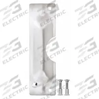 ROCKWOOD Door Latch Guard: 11 in Lg, 3 in Wd, Stainless Steel (MPN 320CL.32D). Key specifications — Brand: ROCKWOOD.