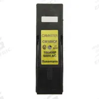 BUSSMANN Fuse Block: Finger-Safe, 1 Pole, 690 V AC, DIN Rail Mounting, Screw Termination (MPN CM100CF). Key specifications — Brand: BUSSMANN.
