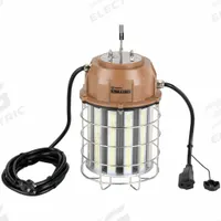 SOUTHWIRE LED Overhead Light: LED, Corded, Hanging Light, 10 ft Power Cord Lg, 120/277V AC, Hook (MPN T60150). Key specifications — Lamp Guard: Stainless Steel; Includes Bulb: Yes; Brand: SOUTHWIRE; Color Temperature: 5000K; Job Light Type: Hanging Light; Lighting Technology: LED; Operating Voltage: 120/277V AC; Switch Type: No Switch.