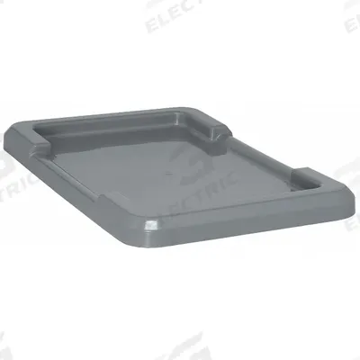 QUANTUM STORAGE SYSTEMS Lid: 25 1/8 in x 16 in, Gray, FDA Compliant, 11M649 - Lids for Cross-Stacking & Nesting Totes