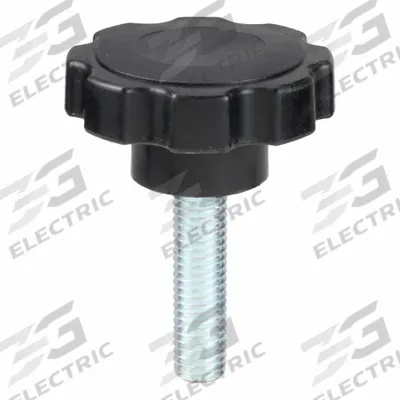 INNOVATIVE COMPONENTS Hand Knob: 8 Point, Plastic w/ Steel Thread, 1/2"-13 Thread - 8-Arm Knobs with Threaded Stud