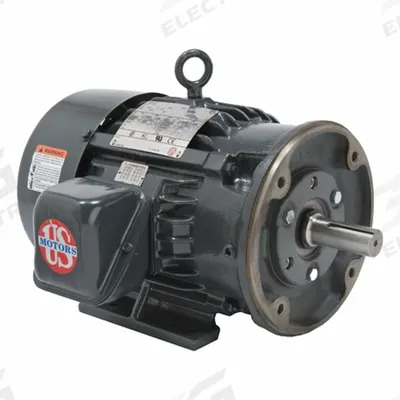 U.S. MOTORS Motor: Flange Mount, Totally Enclosed Fan Cooled, 15 hp, 230/460V AC - C-Face with Rigid Base 3-Phase General Purpose AC Motors