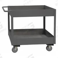 APPROVED VENDOR Utility Cart: 3,600 lb, 36 in L x 24 in W Shelf, 2 Shelves, Gray, Flat (MPN RSC6-2436-2-3.6K-95). Key specifications — Caster/Wheel Configuration: (2) Rigid; Brand: APPROVED VENDOR; Caster Wheel/Tread Material: Phenolic.