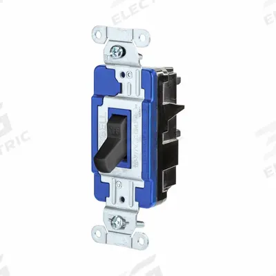 HUBBELL Wall Switch: Toggle Switch, 3-Way, Maintained, Black, 120/277V AC - Toggle Wall Switches