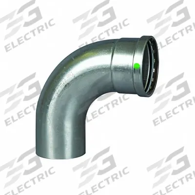 VIEGA PROPRESS Crimp Elbow Fitting: 4 in CTS x 4 in CTS Size, 90° Elbow, Press-fit x FTG - Potable Water Stainless Steel Press Tube Fittings