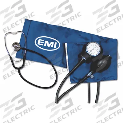 EMI Aneroid Sphygmomanometer: Aneroid Sphygmomanometer, Adult, Nylon, Adult Cuff Named Size - Mechanical Blood Pressure Monitors