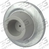 Door Stop: Wall - Mounted, 2 7/16 in Wd, 1 in Overall Ht, Chrome (MPN 404.26D). Key specifications — Product Type: Door Stop; Brand: ROCKWOOD; Color: Gray.