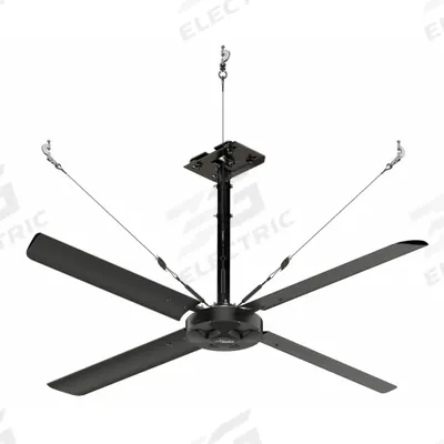 HUNTER INDUSTRIAL Ceiling Fan: 28,484 cfm Airflow, 8 ft Blade Dia, Variable Speeds, 240V AC - Industrial HVLS Ceiling Fans