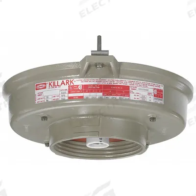 HUBBELL KILLARK High Pressure Sodium Light Fixture: 9,500 lm, T2C Temp Code, 2500K, 100 W - Hazardous Location Light Tanks