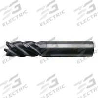 CLEVELAND Corner Radius End Mill: Carbide, TiAlN Coated, 5 Flute, 3/8" Mill Dia, 5/8" LOC, 0.02" Rad (MPN C80546)