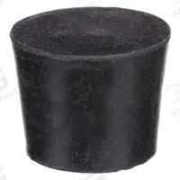 Stopper: SBR Rubber, 10 Stopper Size, 42 mm Bottom Dia, 50 mm Top Dia, 25 mm Overall Ht, Black (MPN 10-004). Key specifications — Standards: ASTM D2000; Brand: APPROVED VENDOR; Color: Black; Stopper Size: 10; Material: SBR Rubber.