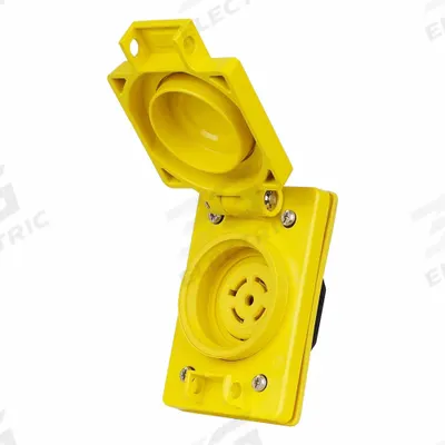 LEVITON Flush Mounting Locking Receptacle: 20 A, 120/208V AC - Unmetered Surface Power Outlets