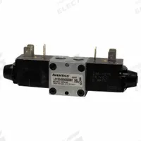 AVENTICS Solenoid Air Control Valve: Series L01, Double Solenoid, Four-Way / Two-Position (MPN L01SS4592000030). Key specifications — attr1076719: L01SS4592000030; attr1076777: Non-Locking; attr1076785: Solenoid Air Control Valve; attr1076787: Solenoid Return; attr1076800: 110 to 120V AC; attr1076739: Plug-In.