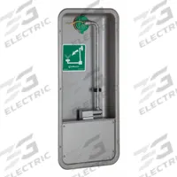 HAWS Plumbed Eyewash: Fully Recessed, Wall Mnt, Eyes and Face Coverage, No Bowl, Pull Down (MPN 7655WCC). Key specifications — Activation: Pull Down; Brand: HAWS.