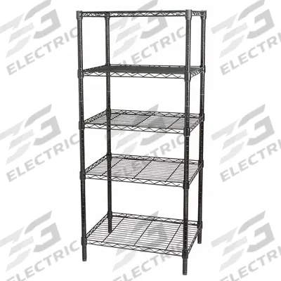 APPROVED VENDOR Wire Shelving Unit: Starter, 60 in x 18 in, 63 in Overall Ht, 5 Shelves - Stationary Wire Shelving for Wet & Dry Use