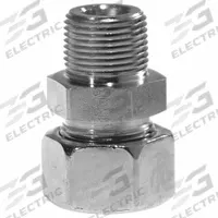 ERMETO Compression Fitting Adapter: 6 mm OD Size, 3/8-18 Thread Size, 630 bar Max Op Pressure (MPN GE06S3/8NPTCFX). Key specifications — Brand: ERMETO; Series: Ermeto DIN.
