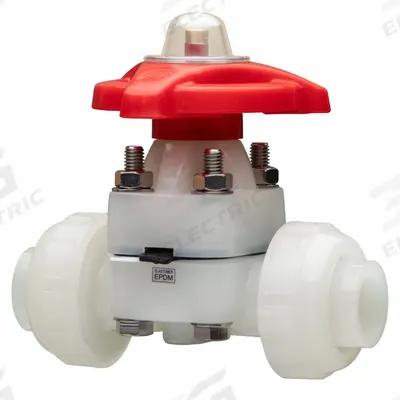 ASAHI Diaphragm Valve: 1/2 in, PVDF, 2-Way, 150 psi Max Pressure (CWP) - PVDF Diaphragm Valves for Chemicals