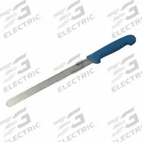 DETECTAMET INC Slicer: Wavy Edge, Stainless Steel Blade, Polymer Handle, Blue Handle, Blue (MPN 600-T046-S473-P01). Key specifications — Brand: DETECTAMET INC; Blade Material: Stainless Steel; Blade Type: Wavy Edge; Handle Color: Blue; Handle Material: Polymer; Knife Type: Slicer; NSF Certified: No.