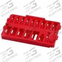 MILWAUKEE PACKOUT Socket Tray: 8 1/16 in W x 12 in D x 1 7/16 in H, Plastic, Red (MPN 49-66-6830). Key specifications — attr1120253: MILWAUKEE; attr1120340: Plastic; attr1120341: Red.