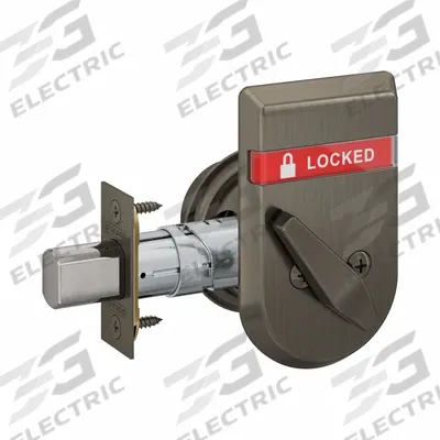 SCHLAGE Deadbolt Locks: Cylindrical, SFIC, 1 7/8 in Door Thick - Max - Occupancy-Indicating Cylindrical Deadbolts