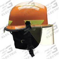 BULLARD Fire/Rescue Helmet: Orange, Modern Rear Brim, Chin Strap, 4-Point Sure-Lock(R) Ratchet (MPN URXORR330). Key specifications — Color: Orange; Chin Strap: Yes; Brand: BULLARD; Style: Modern Rear Brim; Suspension: 4-Point Sure-Lock(R) Ratchet.