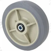 APPROVED VENDOR Caster Wheel: 8 in Wheel Dia., 2 in Wheel Wd, Rubber, 500 lb Load Rating, Plastic (MPN P-PRP-080X020/050K-AM). Key specifications — Wheel Core Material: Plastic; Wheel/Tread Color: Gray; Brand: APPROVED VENDOR.