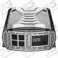 COBRA Power Inverter: Modified Sine Wave, 2 USB Ports, 3,000 W Continuous Output Power, 4 Outlets (MPN CPI3000W). Key specifications — Brand: COBRA; DC Connection: 2 USB Ports; Input Voltage: 10.5 to 15.0V DC; Inverter Output Form: Modified Sine Wave; Output Frequency: 60 Hz; Output Voltage: 115V AC.