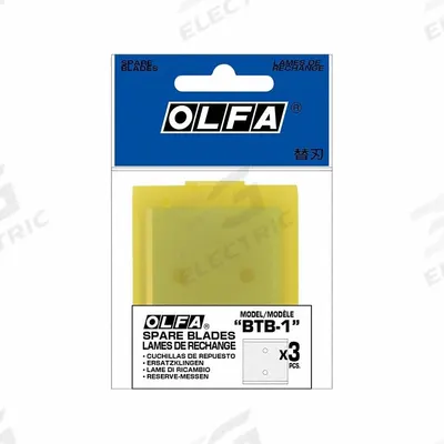 OLFA Scraper Blade: 1 11/16 in Overall Wd - Replacement Scraper Blades