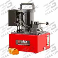 BVA HYDRAULICS Hydraulic Pump: 10,000 psi Max. Op Pressure, 439 cu in/min Max. Flow Rate, 120V AC (MPN PU55M4N025B). Key specifications — attr941810: PU55M4N025B; attr941817: 3-Position; attr941814: Advance.