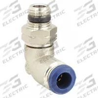 AIGNEP USA Push-Fit Elbow Fitting: 1/8 in OD x 1/8 in Pipe Size, Push-to-Connect x MNPT, 10 PK (MPN 88110-02-02). Key specifications — Brand: AIGNEP USA; Thread Size A: 1/8-27.