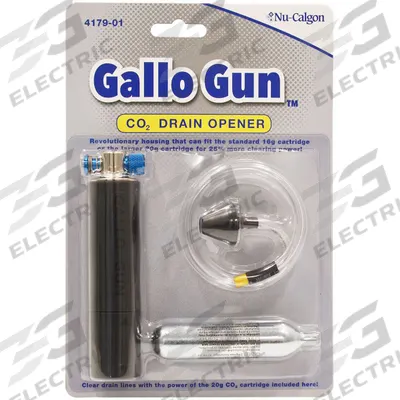 NU-CALGON Drain Clearing Gun: 3/4 in to 1 in For Drain Size, 1.25 g For Cartridge Size - Cartridge Style Condensate Drain Clearing Guns