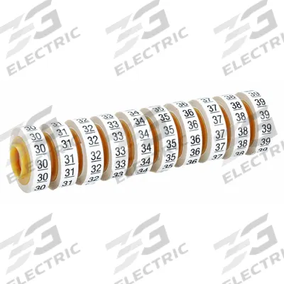 3M Wire Marker Tape Refill: 30 to 39, Black on White, 5,760 Labels, Polyester Film - Wire Marker Dispenser Replacement Rolls