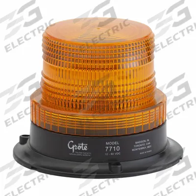 GROTE Strobe Light: Strobe, Amber, 5 3/16 in Overall Wd, 3 5/8 in Overall Ht - Vehicle Strobes