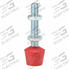 DE-STA-CO Flat Tip Spindle: Neoprene Tip, M10x1.5, 3 1/8 in Lg, 3 1/8 in Thread Lg (MPN 240208-M). Key specifications — Brand: DE-STA-CO; Material: Neoprene; Thread Size: M10x1.5; Includes: Jam Nuts; Compatible with Series: 210-UB; Spindle Construction: Neoprene Tip.