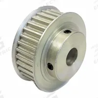 DAYTON Timing Pulley: Modified Curvilinear, Fixed, For GT Timing Belt Section, For 15 mm Belt Wd (MPN 34-5P15M6FA12). Key specifications — Brand: DAYTON; Finish: Clear Anodized; For Belt Series: Powerhouse®.