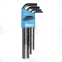 EKLIND Hex Key Set: 6 - 10 Pieces, Hex-L Long, L, Metric, Std End, Long, 9 Pieces, Holder, 2 Tips (MPN 10609). Key specifications — attr1205553: Not Tether Capable; attr1205554: EKLIND; attr1205568: Black Oxide; attr1293176: 6 - 10 Pieces.