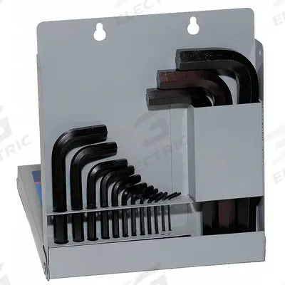 EKLIND Hex Key Set: 16 or More Pieces, Hex-L Short, L, SAE, Std End, Short, 18 Pieces - L-Shaped Hex Key Sets