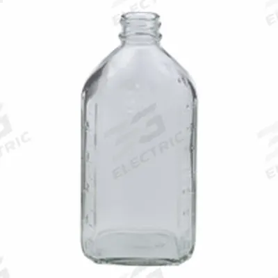 QORPAK Graduated Bottle: 180 mL, Colorless, 28-400, No Closure, 48, No Closure - Clear Narrow Mouth Round Glass Lab Bottles